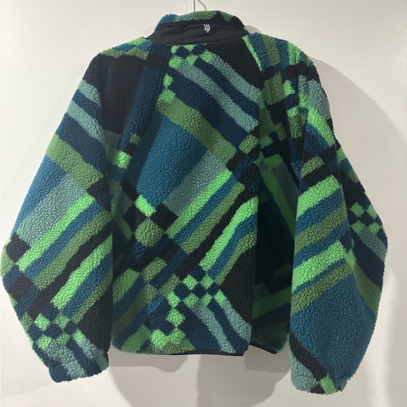 Free People Movement Hit The Slopes Rocky Ridge Green and Blue Plaid Ski Jacket - Picture 2 of 3